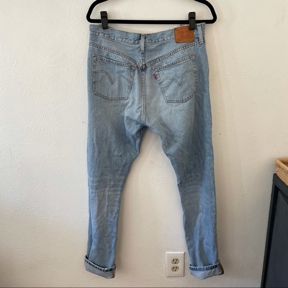 𝅺Levi’s 501S Light Wash High Waisted Jeans 31X32 - Picture 3 of 8